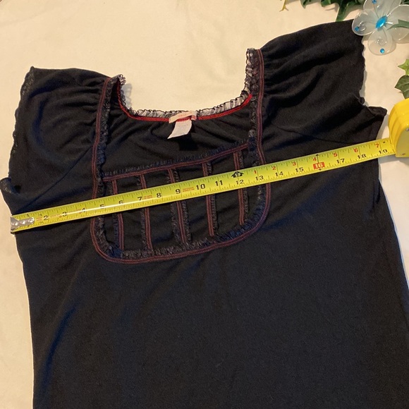 Exit💫 Sexy Lace Trimmed Breast Cupped Black Top - Picture 4 of 6